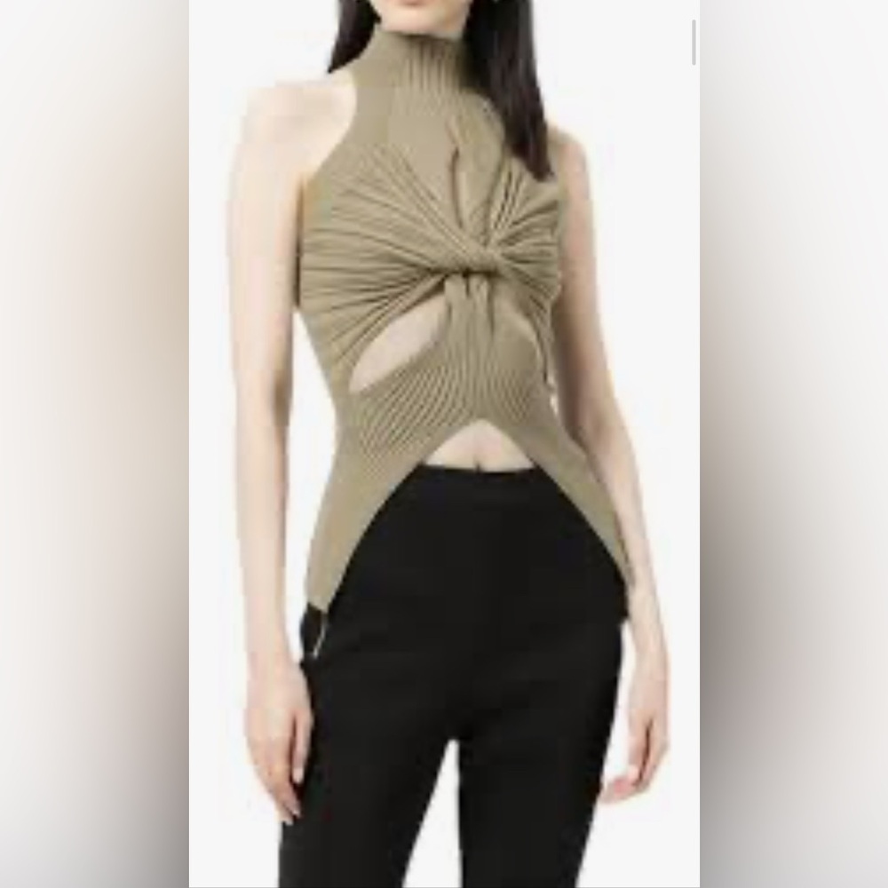 Fancy Dream Knotted  Halter Top Size L